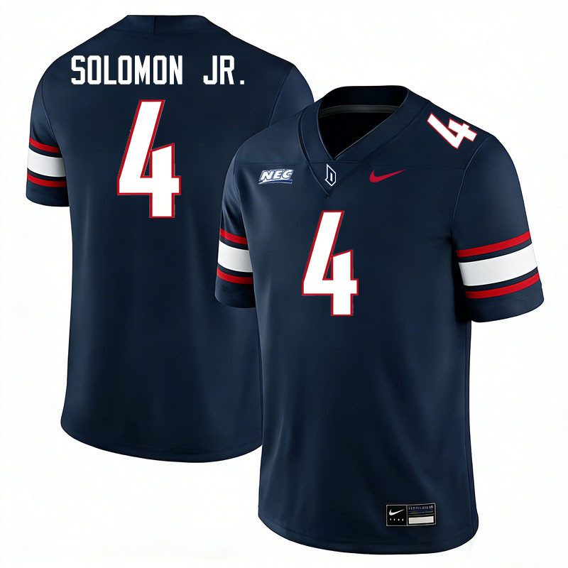 Duquesne Dukes #4 Shawn Solomon Jr. College Football Jerseys,Uniforms Stitched-Navy